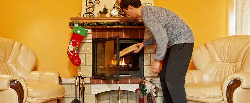 Rusted Metal Fireplace Restoration in Austintown, Ohio